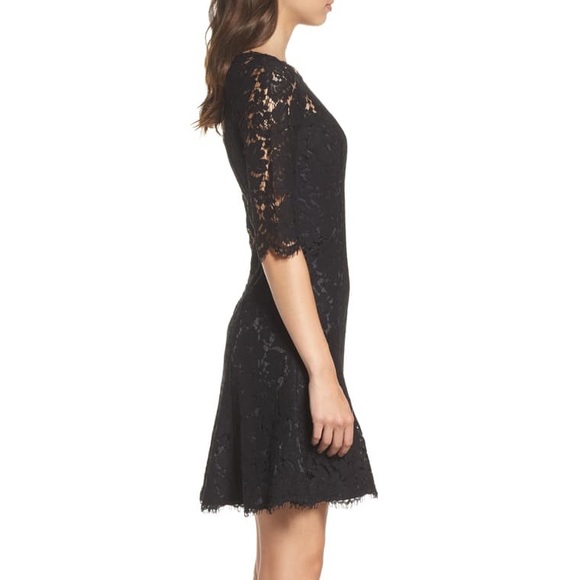 NWT Eliza J black eyelash lace dress size 6 - Picture 7 of 7